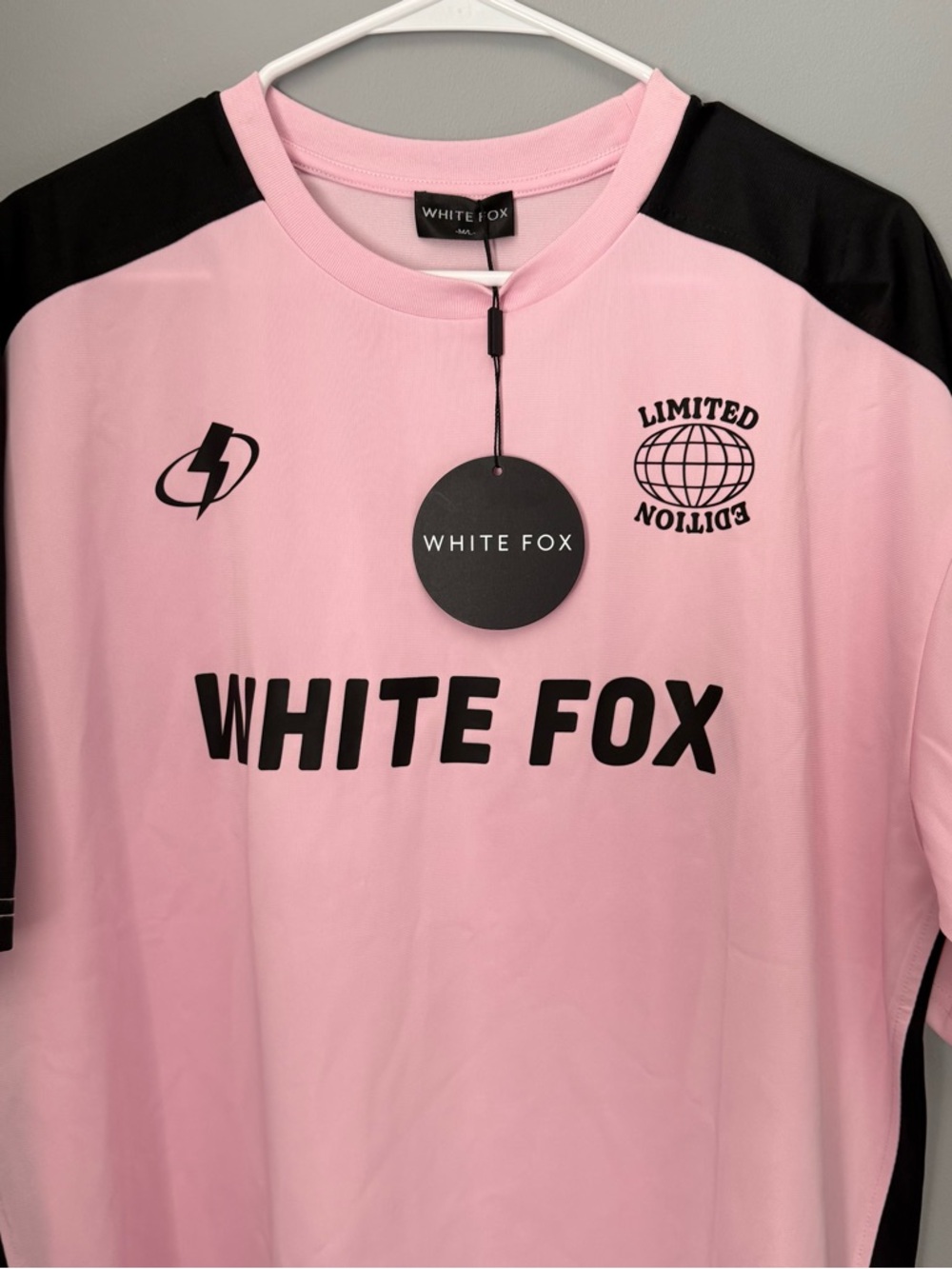 White Fox Checking Up On You Oversized Jersey in Light Pink - Picture 3 of 8